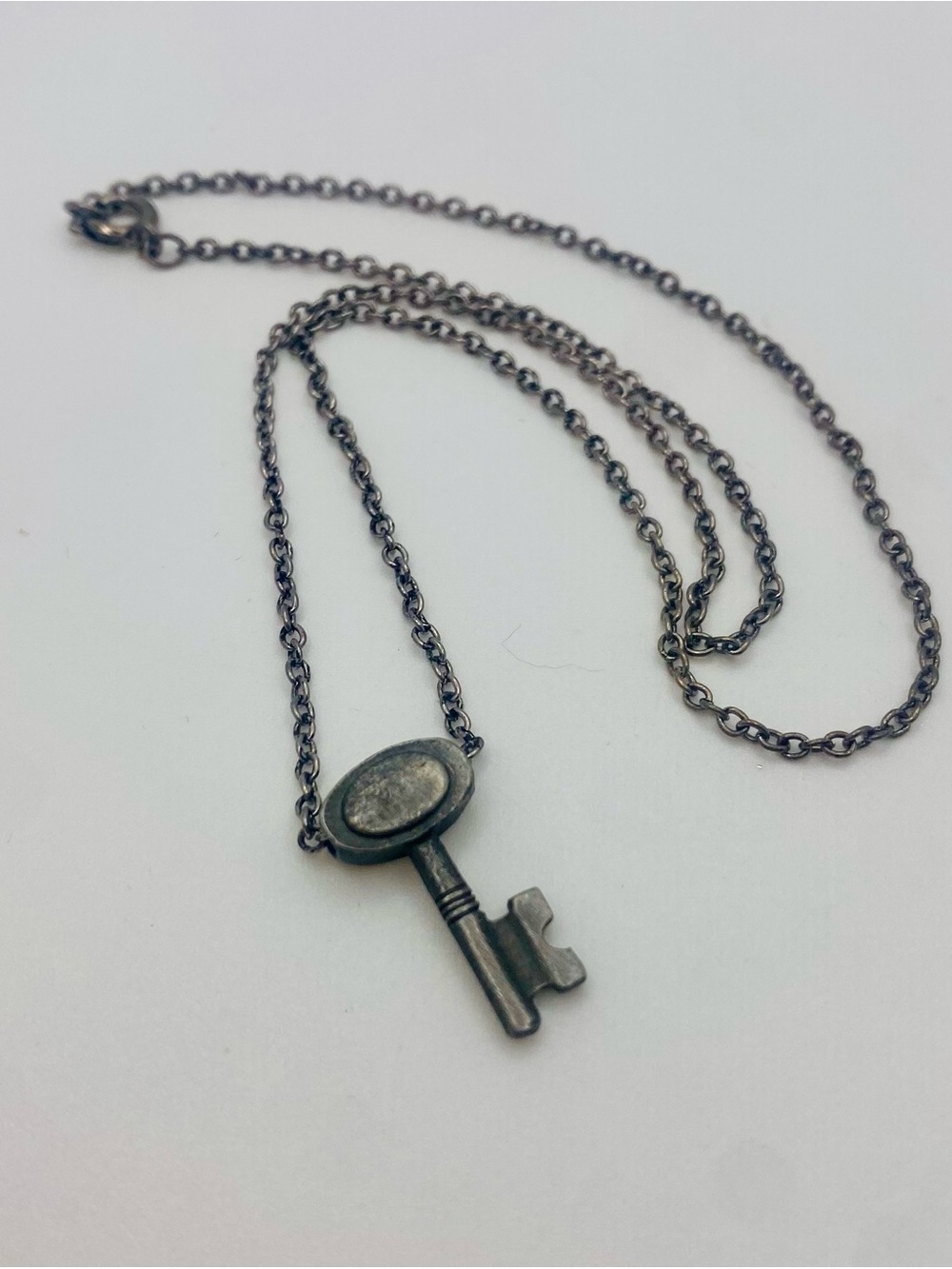 Vintage-Inspired Antique Skeleton Key Necklace, 15”